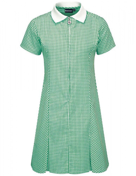 Green Summer Gingham Dress